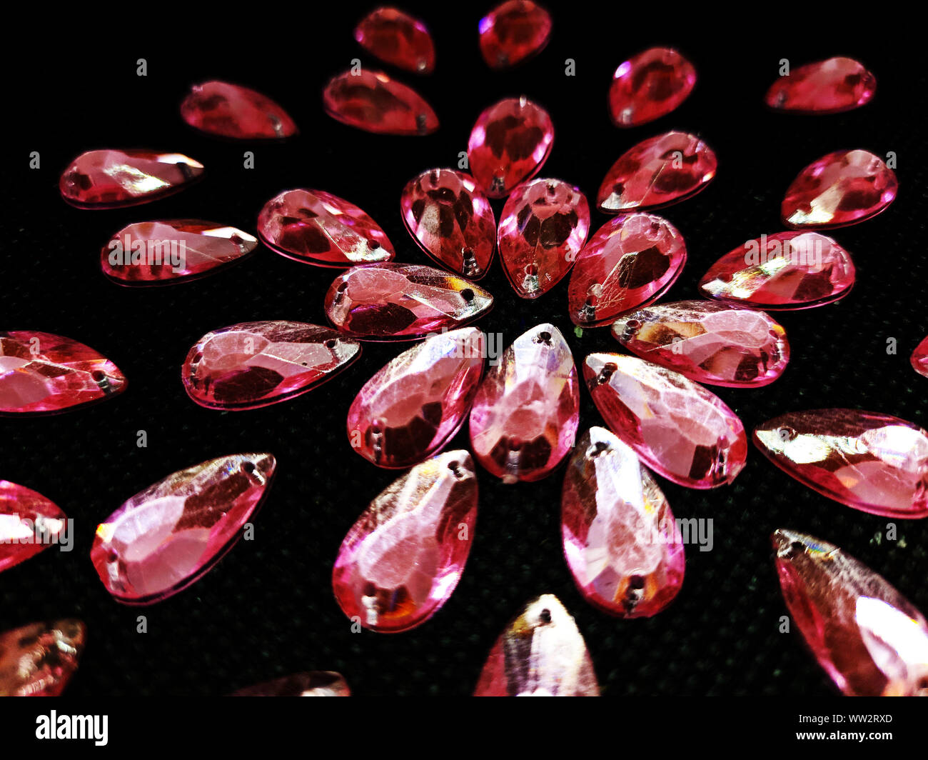 Strass Swarovski crystal sfondo, bling pietre Foto Stock