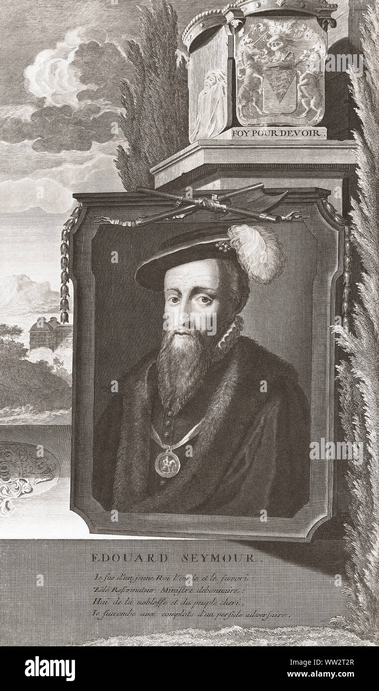 Edward Seymour, primo duca di Somerset, Baron Seymour di Hache aka il protettore, c.1500 - 1552. Il signore Protector di Inghilterra durante il periodo Tudor. Foto Stock