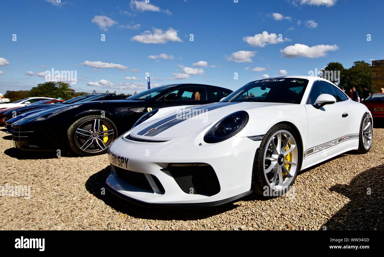 Porsche 911 GT3 in mostra al Concours d'Eleganza a Blenheim Palace il 8 settembre 2019 Foto Stock