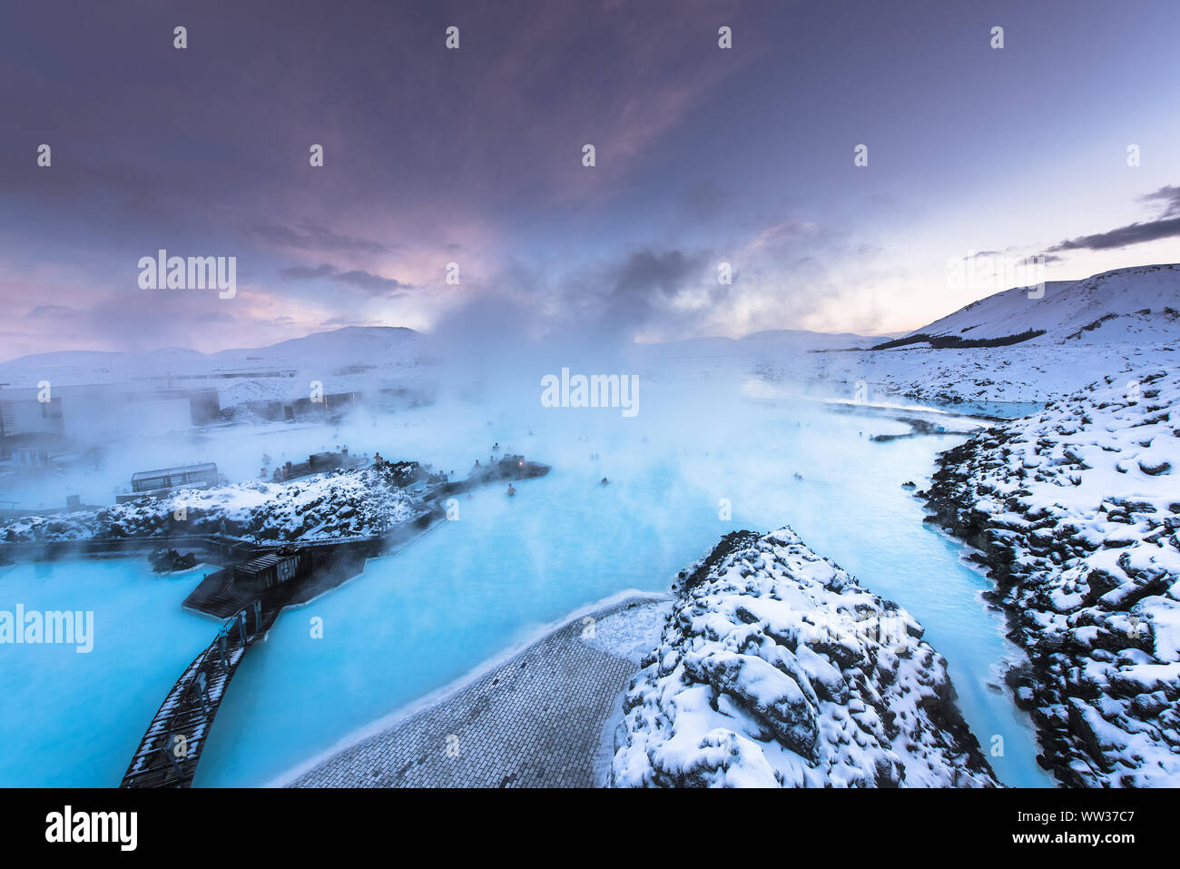 Laguna Blu spa Hot Spring Islanda Foto Stock