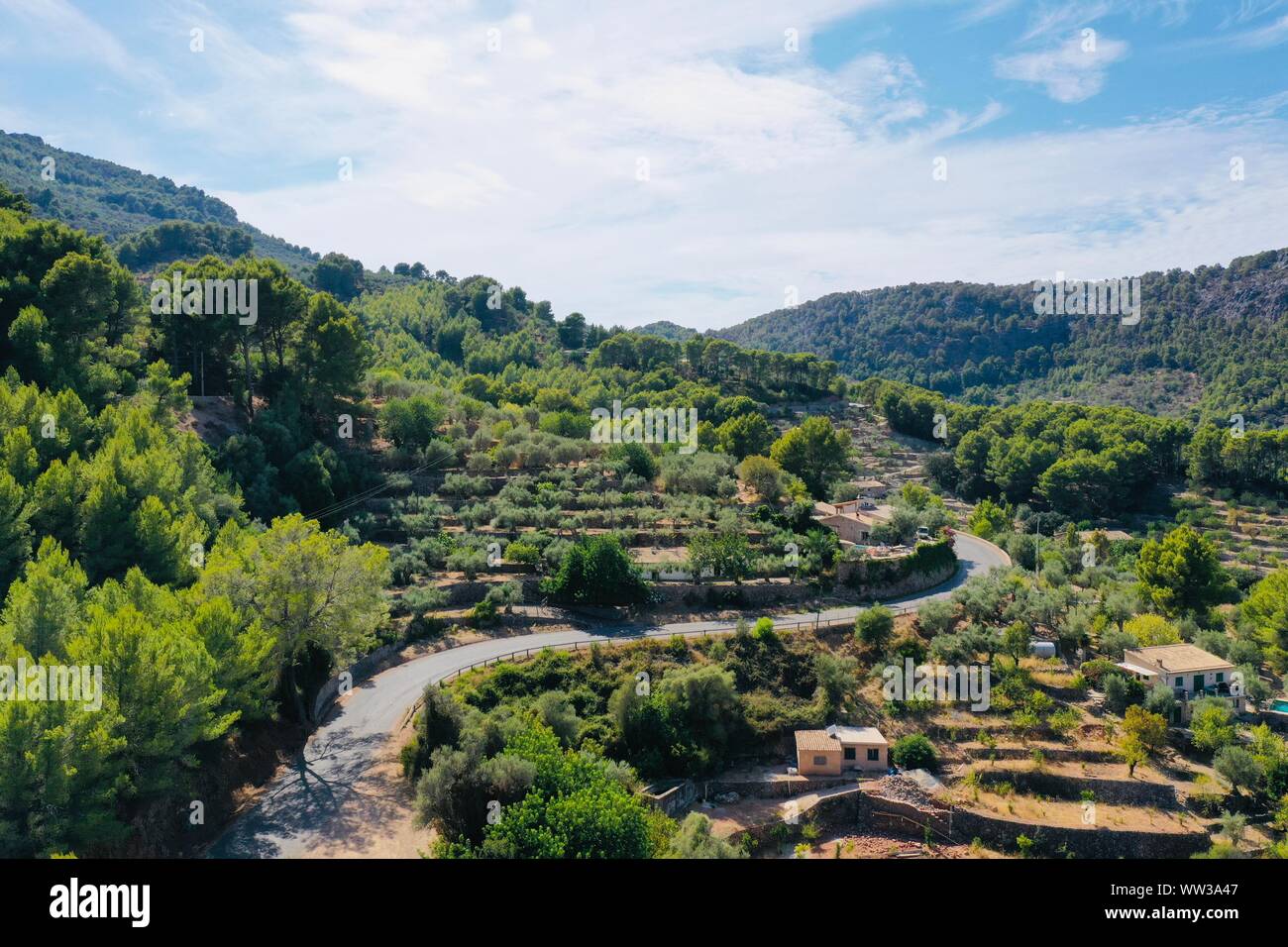 Deia strade di campagna Foto Stock