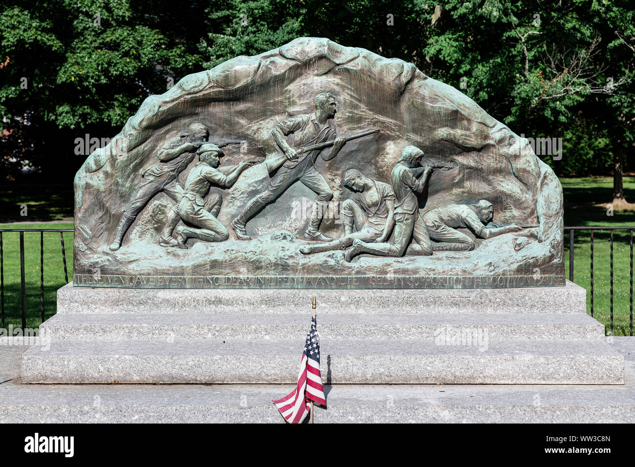 Minuto uomini memorial, Lexington, Massachusetts, STATI UNITI D'AMERICA Foto Stock