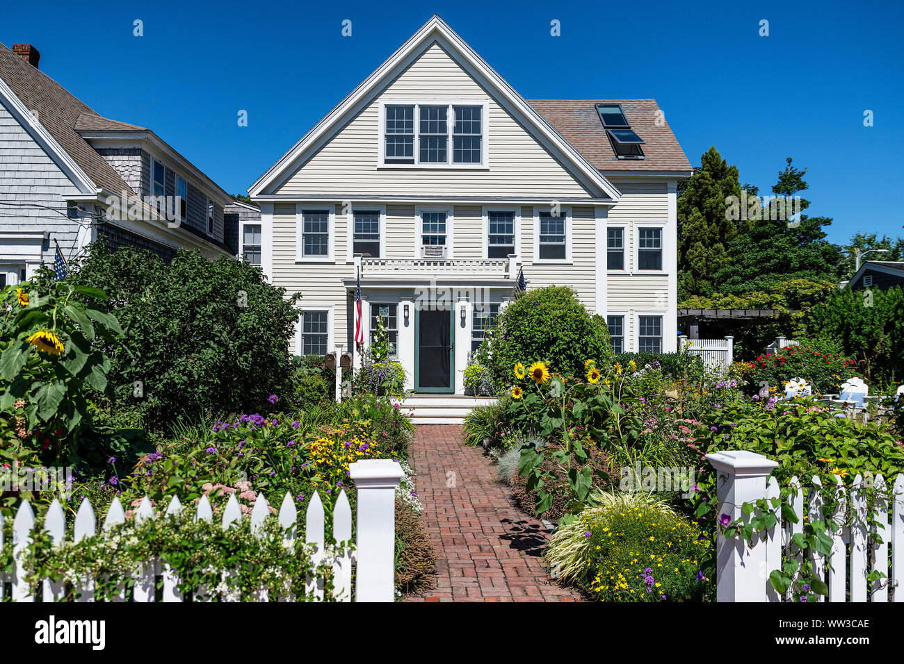 Charming House sulla strada commerciale a Provincetown, Cape Cod, Massachusetts, STATI UNITI D'AMERICA. Foto Stock