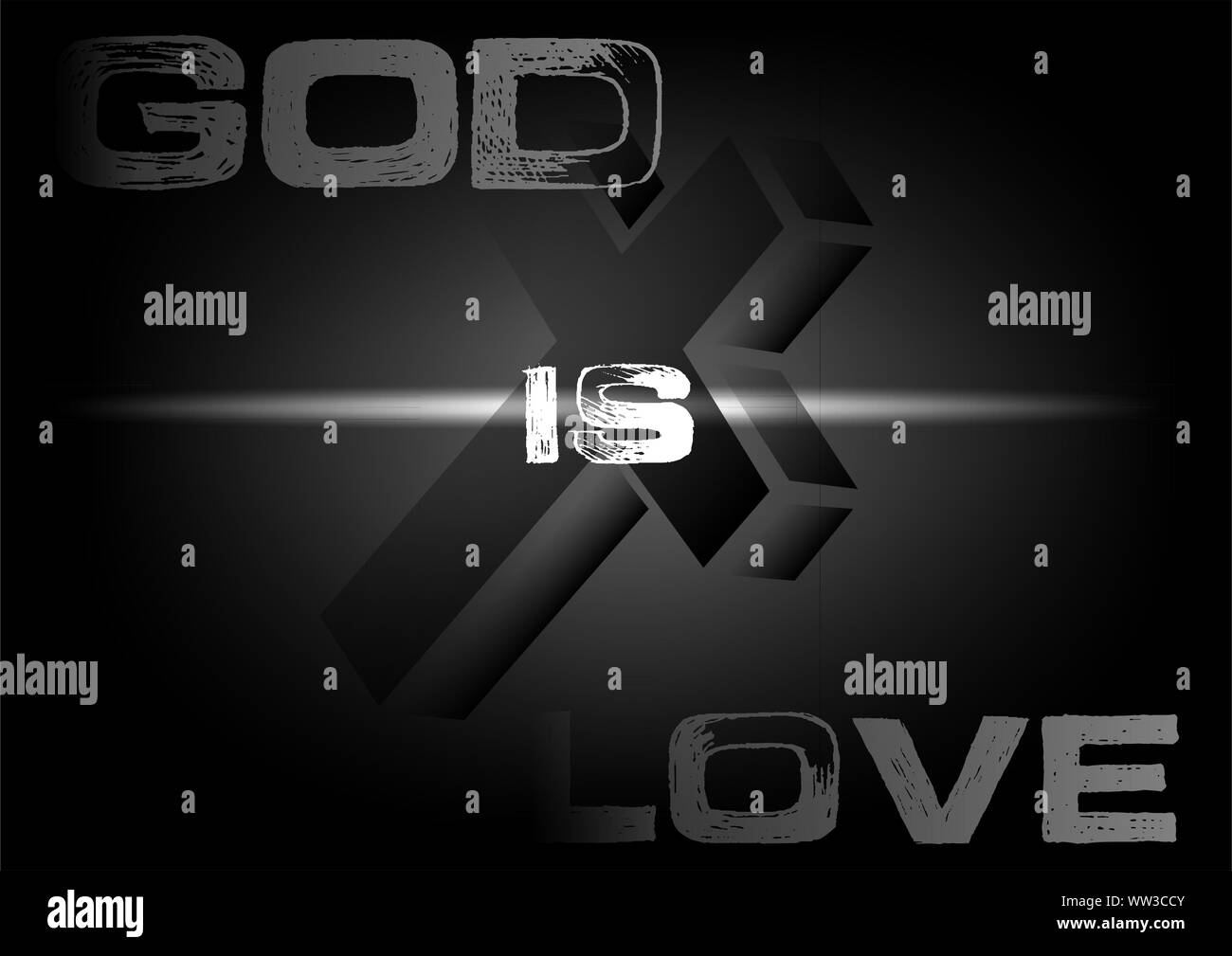 Gesù Cristo vive ed è il salvatore di tutti quanto crede in lui, solo Dio figlio,crocifisso sulla croce Foto Stock