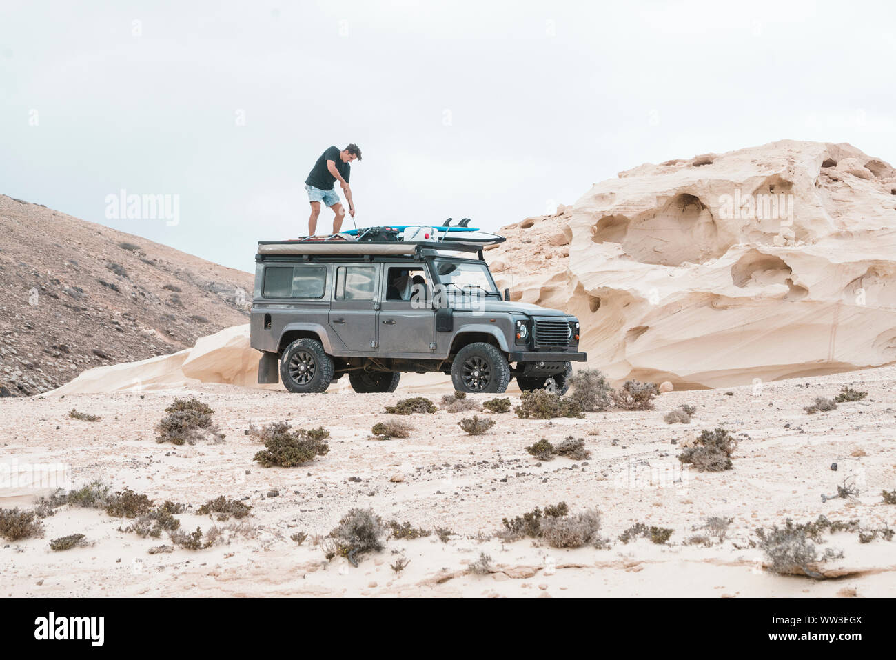 Overland avventura Fuerteventura Foto Stock