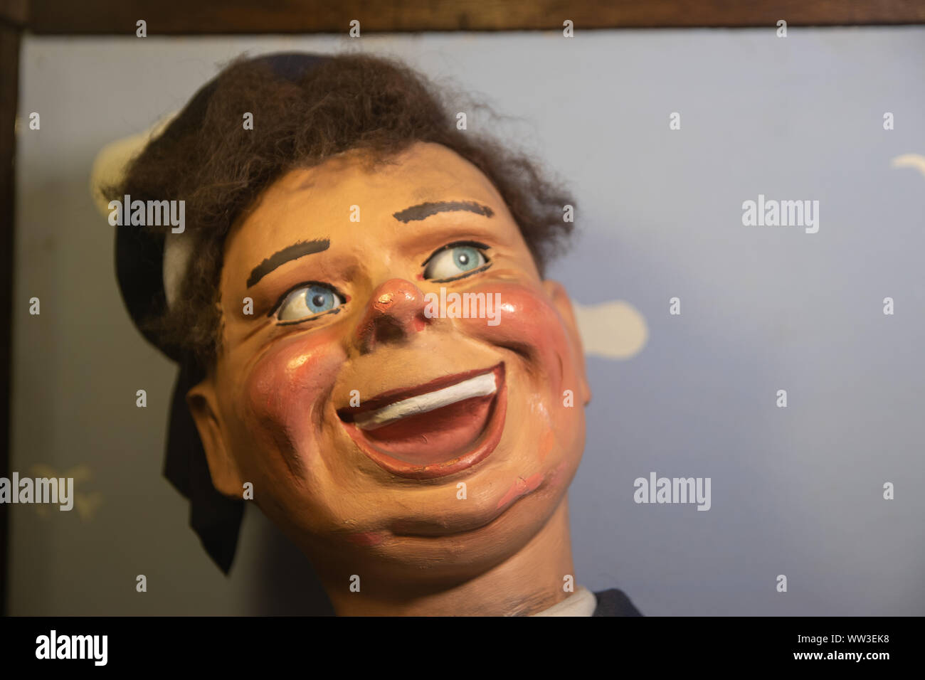 La faccia del jolly jack ridere sailor slot machine risalente al 1950 Foto Stock