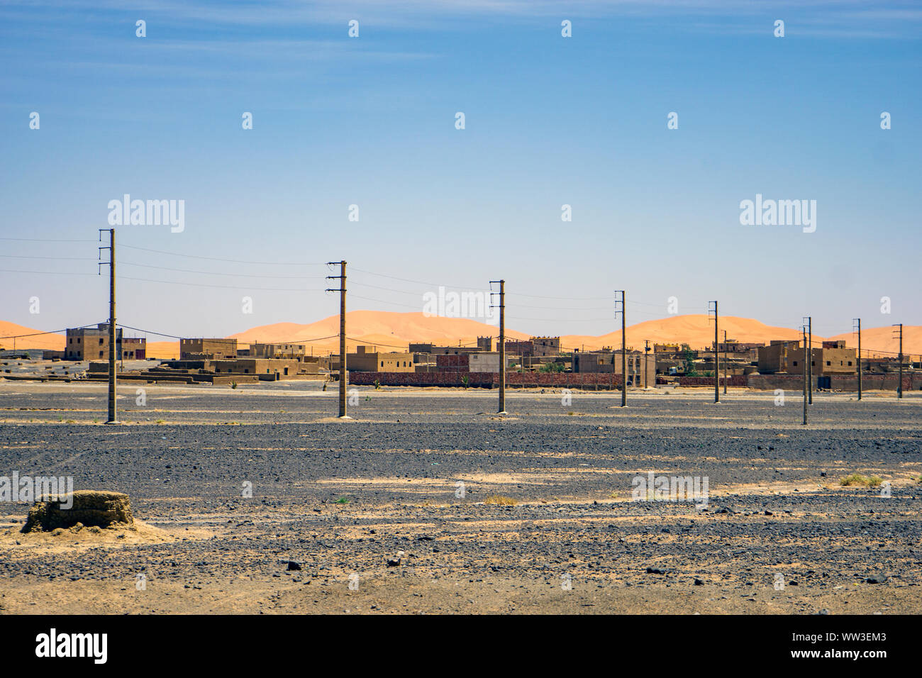 Piccolo deserto città africana Foto Stock