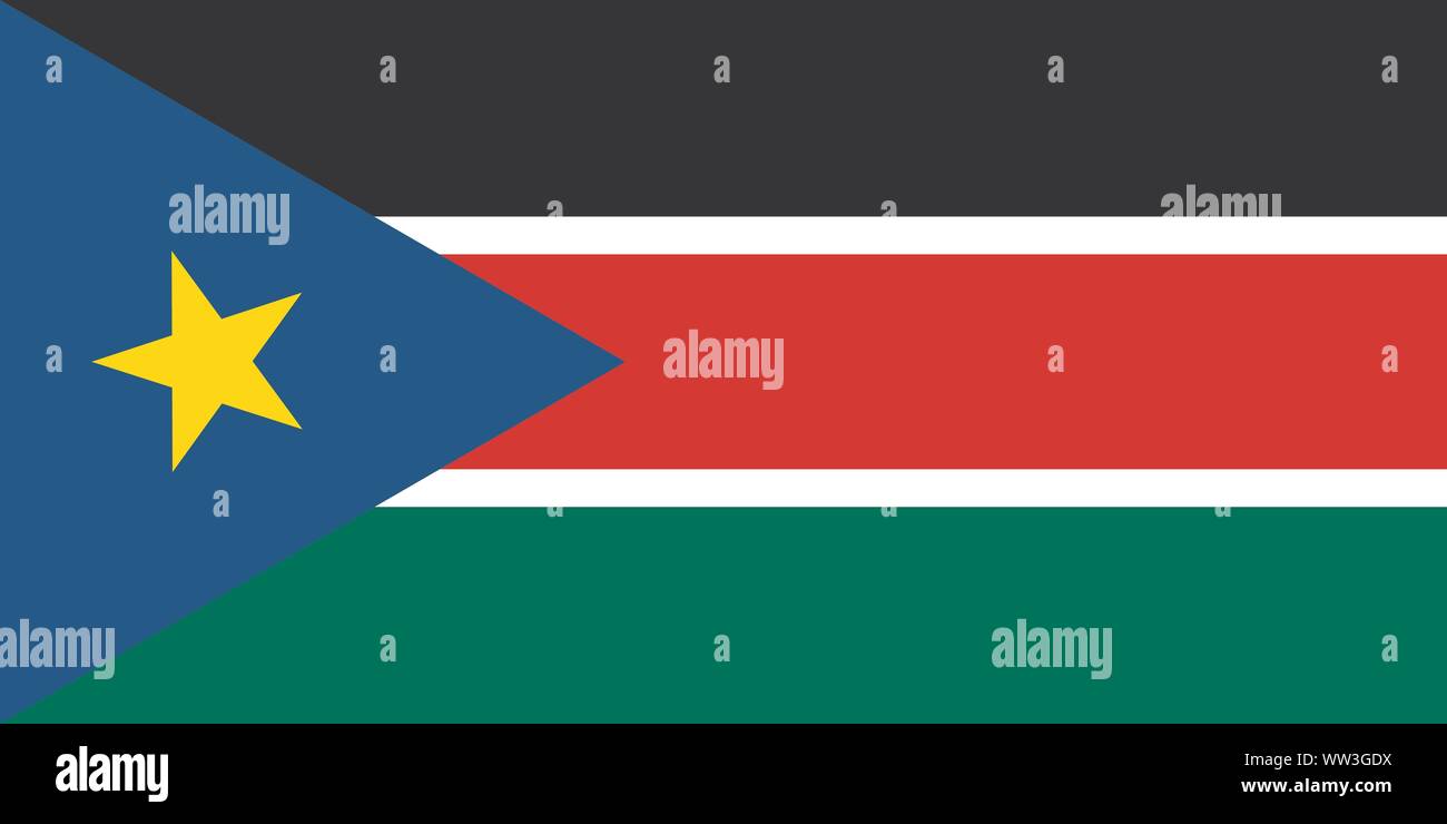 Bandiera del vettore del Sud Sudan. Eps 10 illustrazione vettoriale. Juba Illustrazione Vettoriale