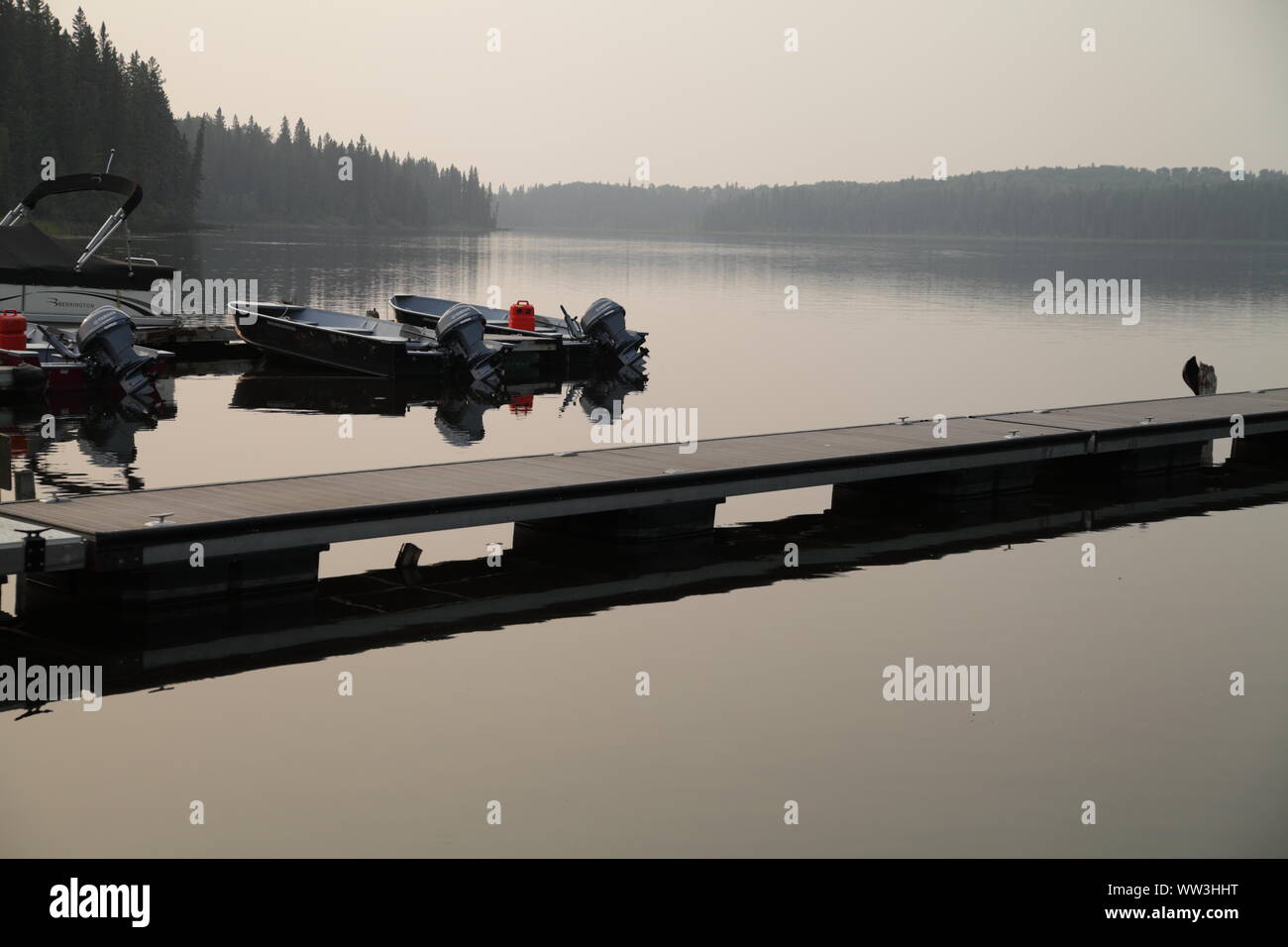 Prince Albert National Park in Saskatchewan, Canada è una foresta boreale ambiente di laghi, fiumi, boschi e torrenti per i visitatori a godere. Foto Stock