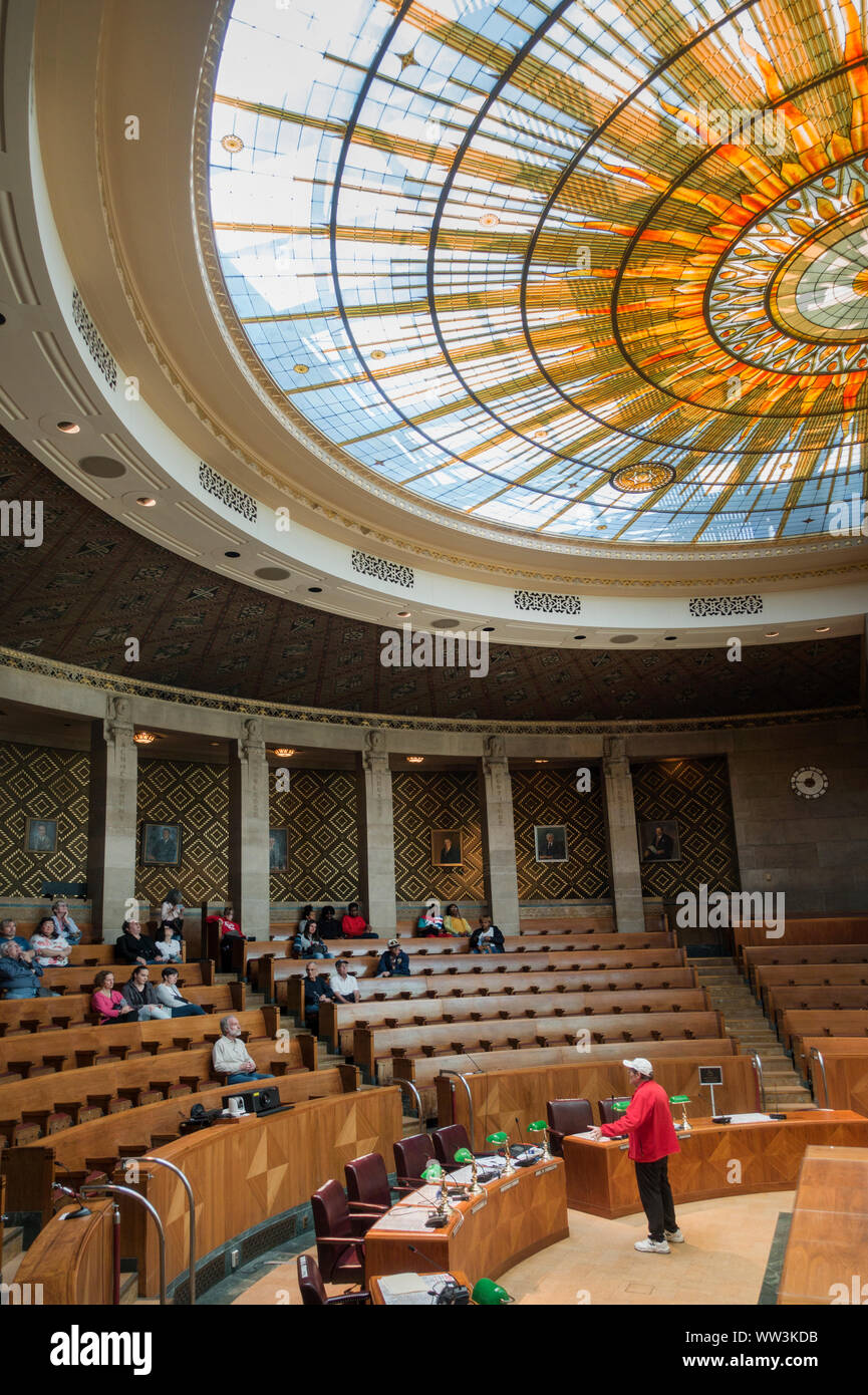 Stanza del consiglio del Municipio di Buffalo New York Foto Stock