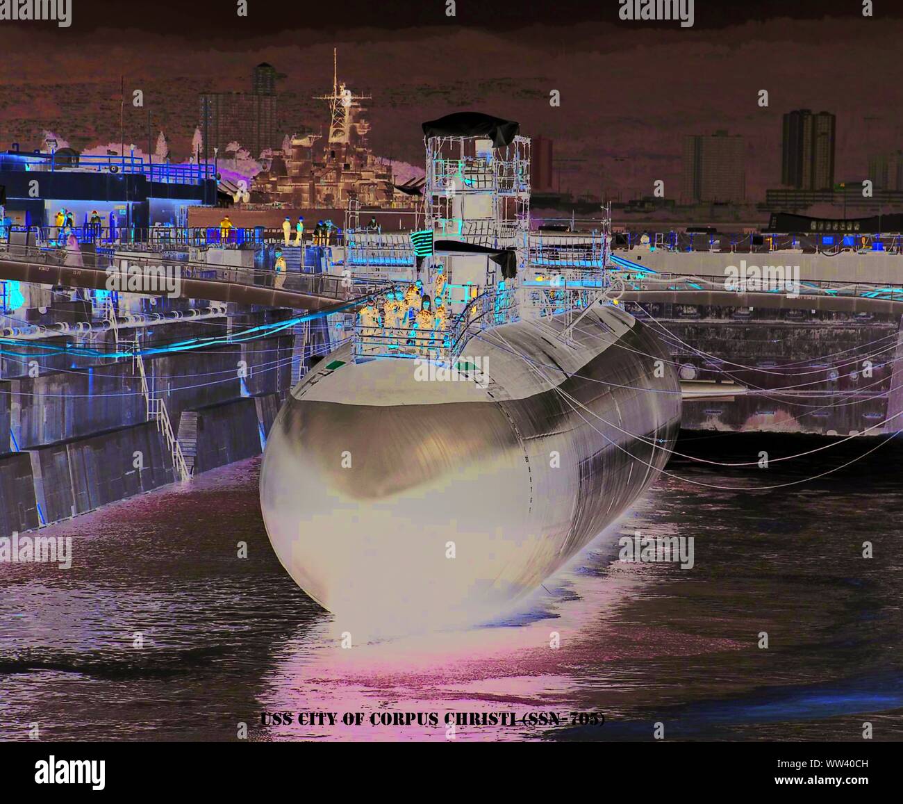 USS CITTÀ DI CORPUS CHRISTI (SSN-705) Foto Stock