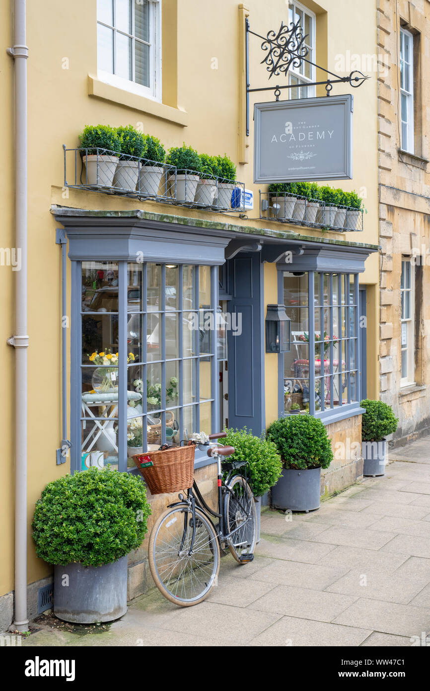 Il Covent Garden Academy di fiori edificio. Chipping Campden, Cotswolds, Gloucestershire, Inghilterra Foto Stock