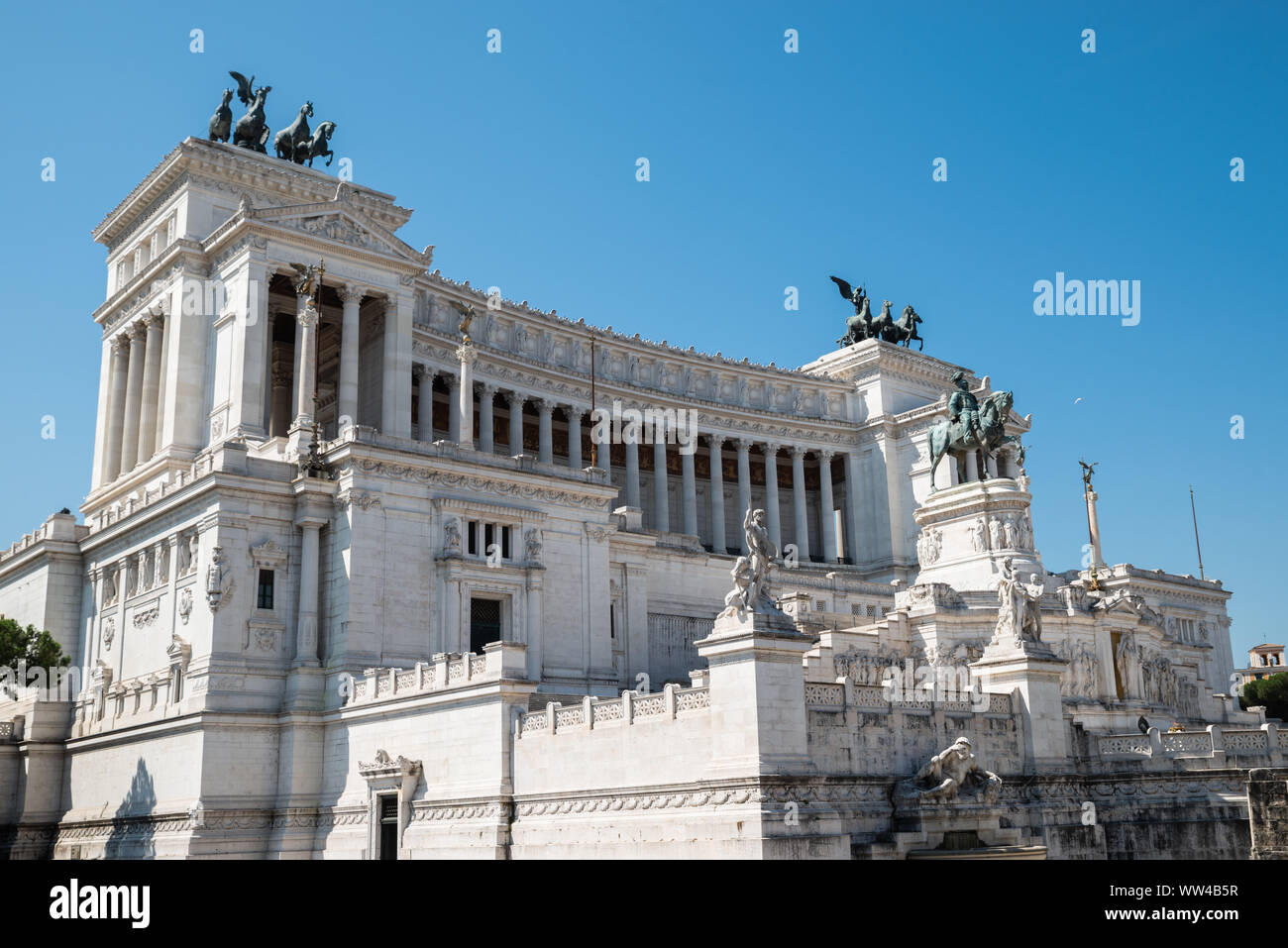 Vittorio Emanuele II Monumento a Piazza Venezia a Roma, Italia Foto Stock