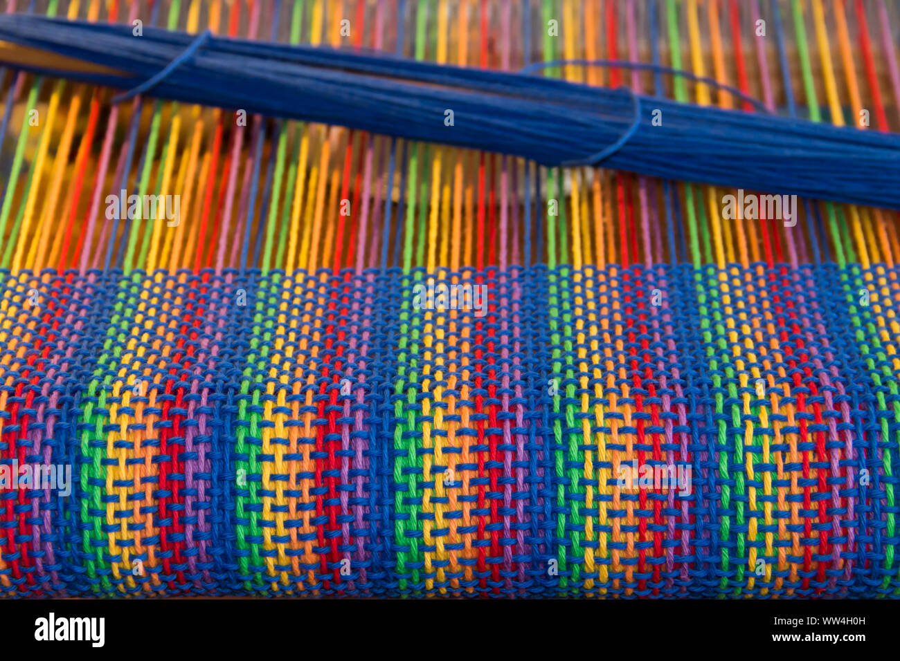 Telaio a pettine con colori arcobaleno e la diversità bandiera Foto Stock