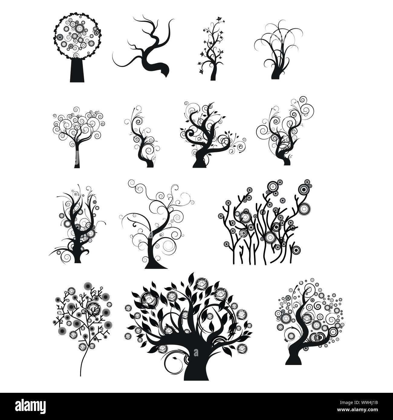 Abstract cerchio illustrazione dei rami degli alberi o delle radici per concept design, creative natura tecnica. EPS10 vettore. Illustrazione Vettoriale