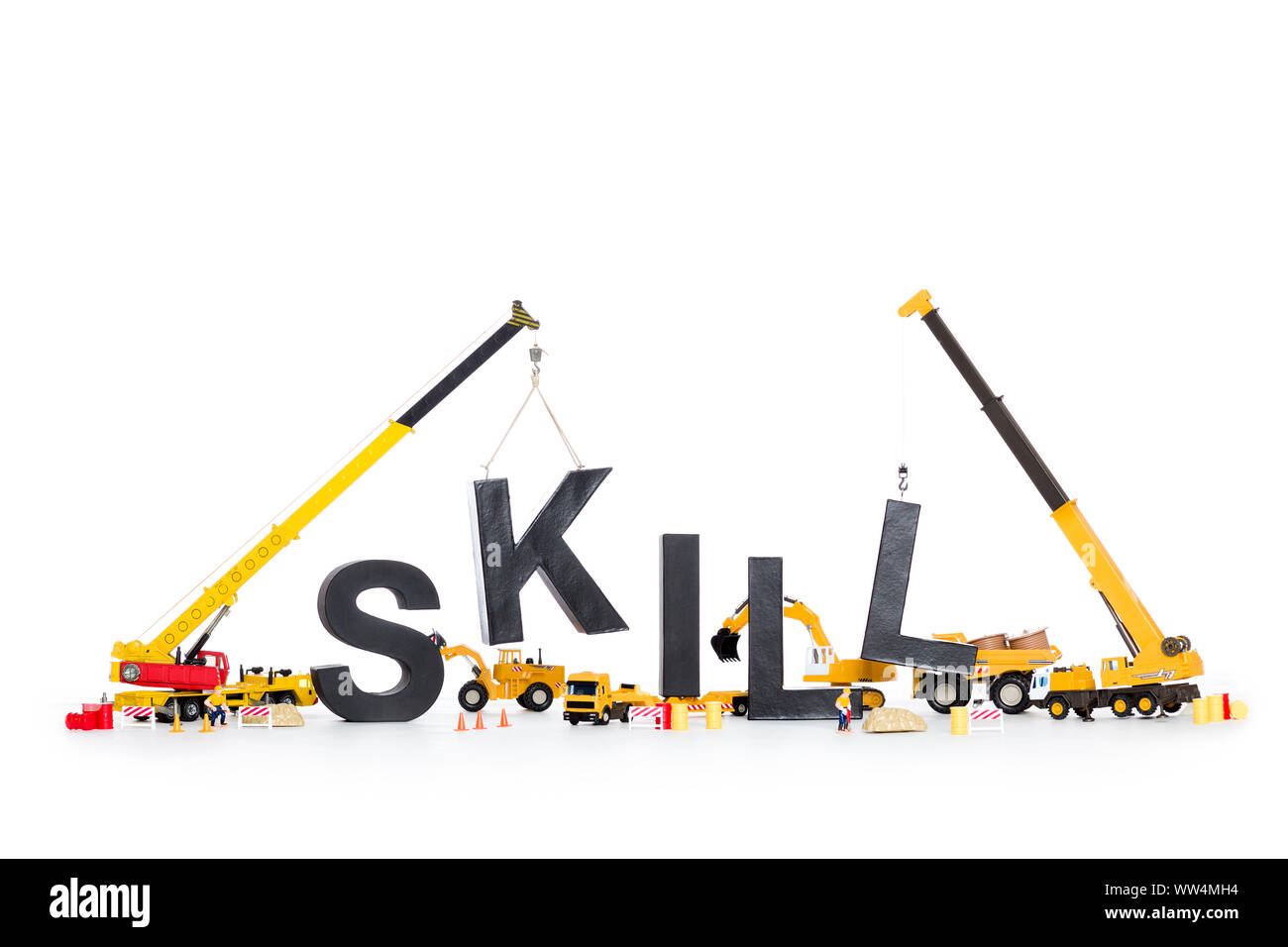 Sviluppo delle competenze: macchine Costruzione di abilità-parola. Foto Stock