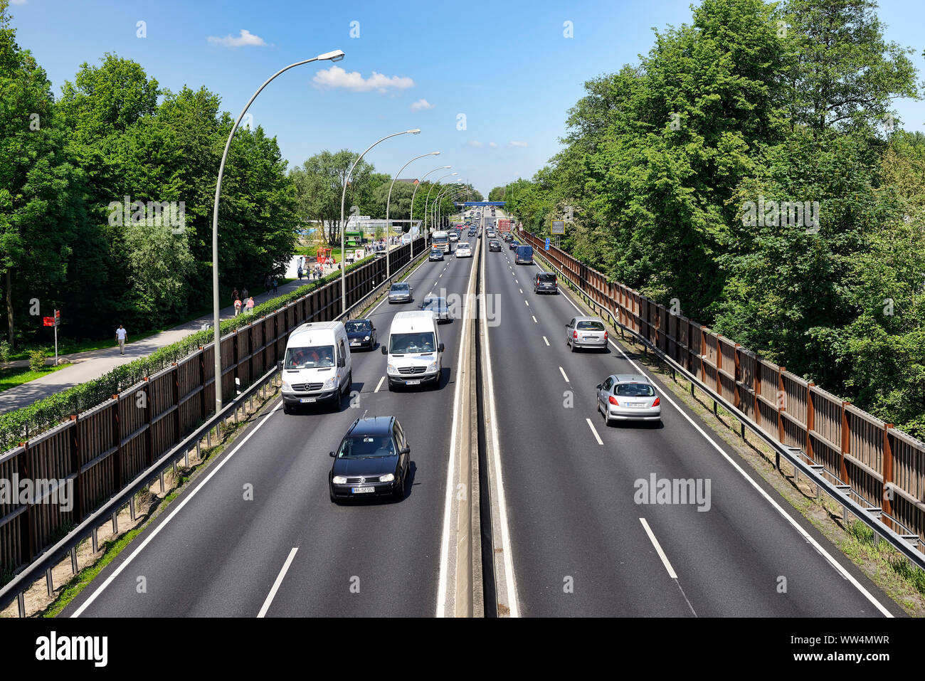 Wilhelmsburger Reichsstrasse in Wilhelmsburg, Amburgo, Germania, Europa Foto Stock