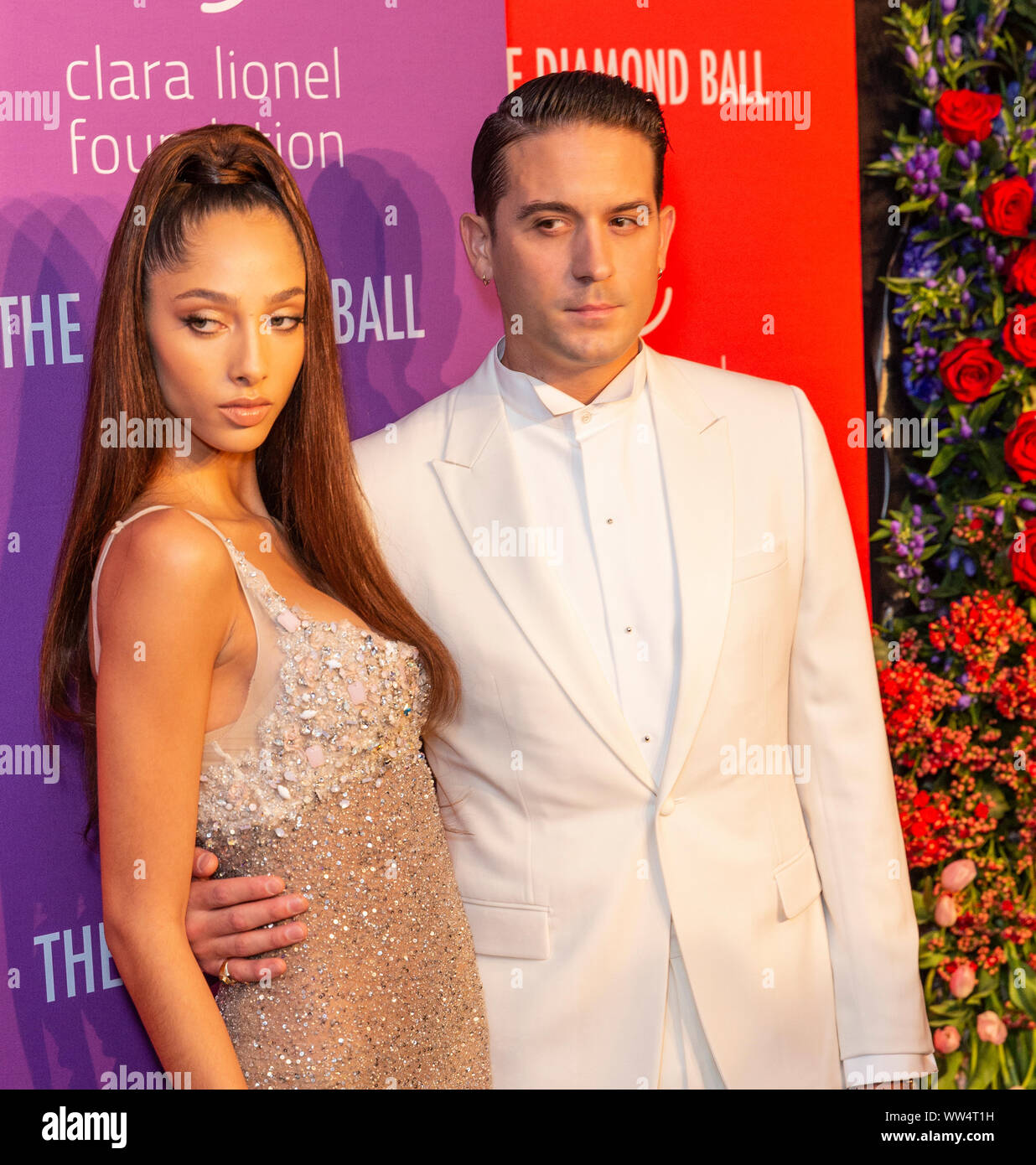 New York, NY - Settembre 12, 2019: Yasmin Wijnaldum e G-Eazy frequentare quinto annuale sfera di diamante che beneficiano della Clara Lionel Foundation presso Cipriani Wall Street Foto Stock