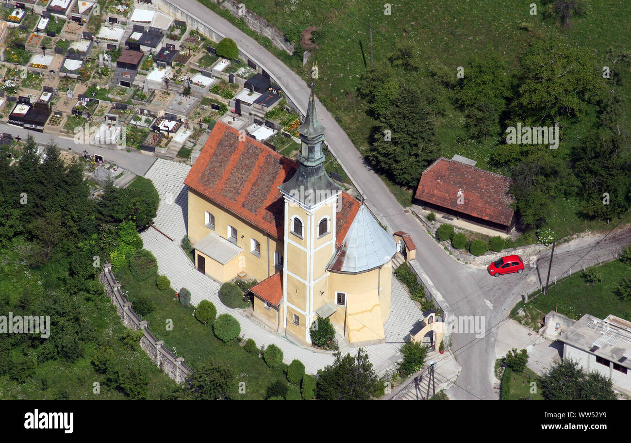 Chiesa di Santa Barbara a rude, Croazia Foto Stock