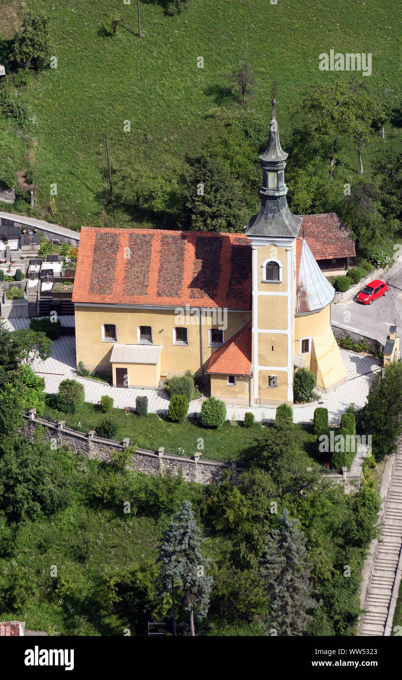 Chiesa di Santa Barbara a rude, Croazia Foto Stock