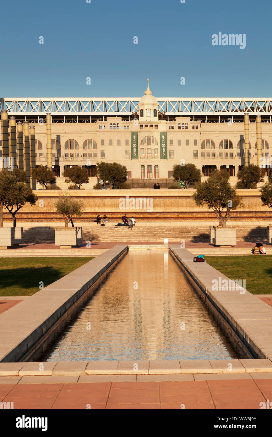 Stadio Olimpico Estadi Olimpic Lluis Companys, Montjuic Barcellona, in Catalogna, Spagna Foto Stock