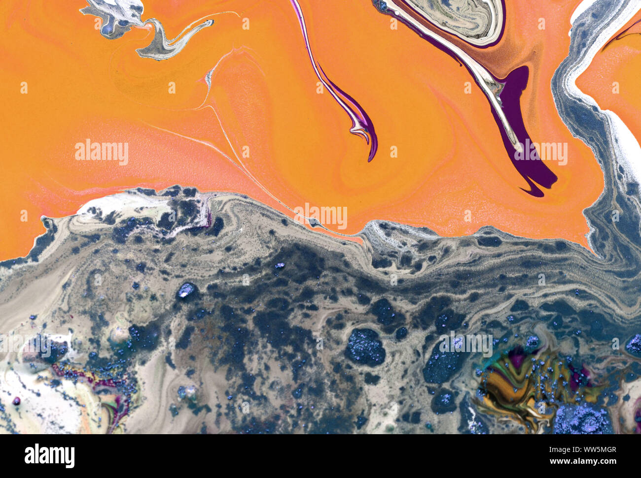 Soft dipinto astratto sfondo.velenosi, colore tossici Foto Stock