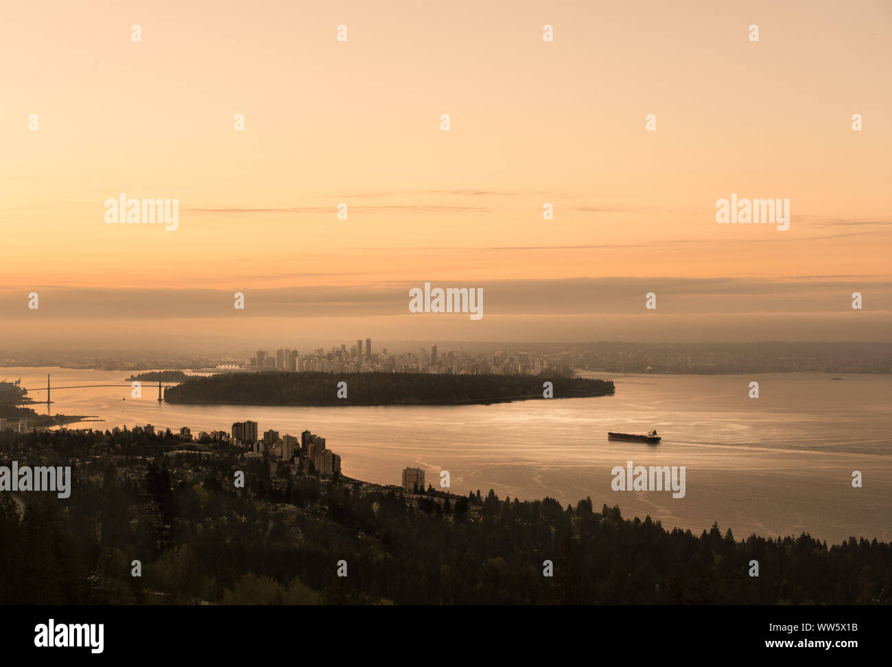 Visualizzare allo Stanley Park e a Vancouver Foto Stock