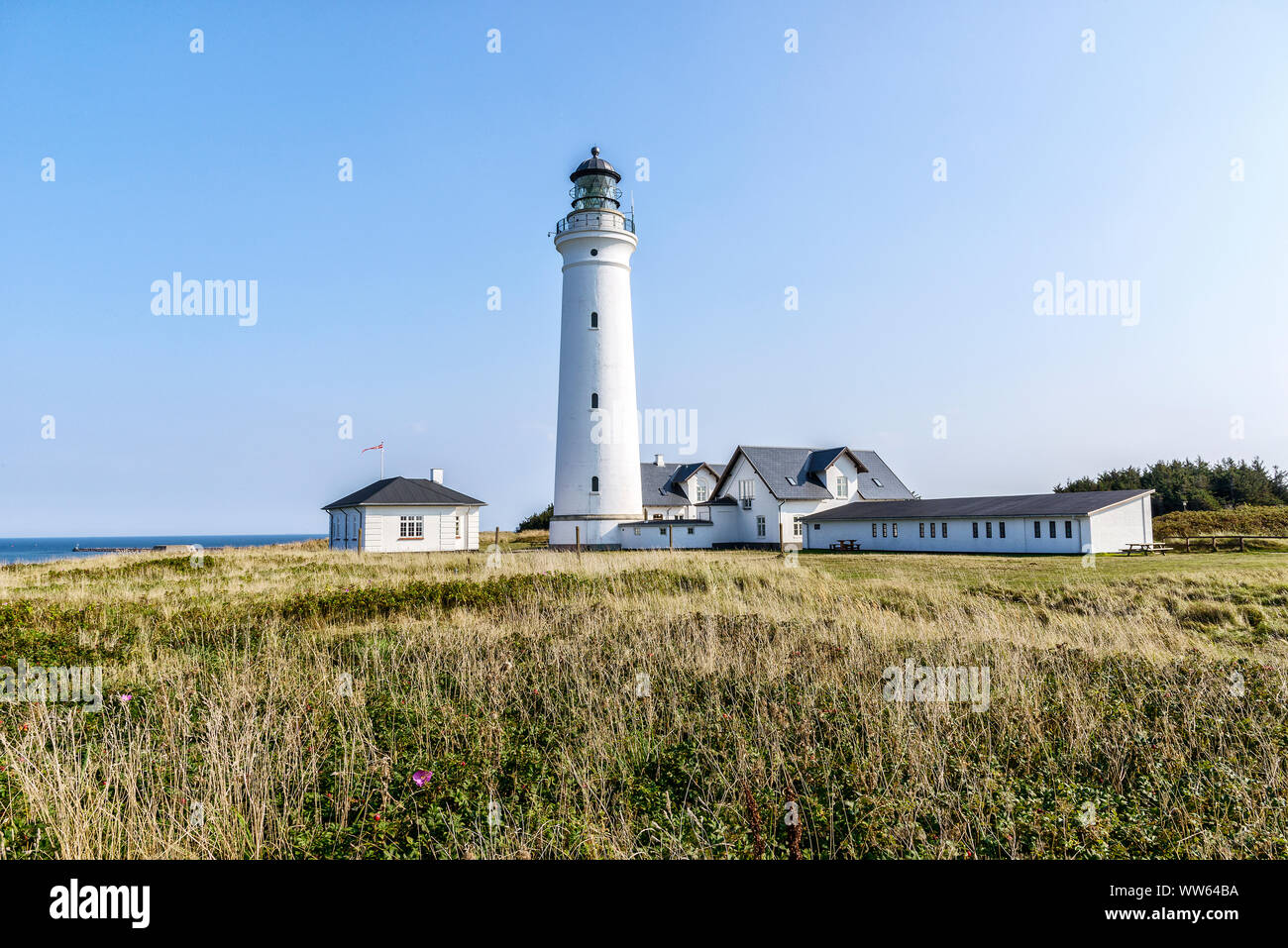 Faro in Danimarca Hirtshals Foto Stock