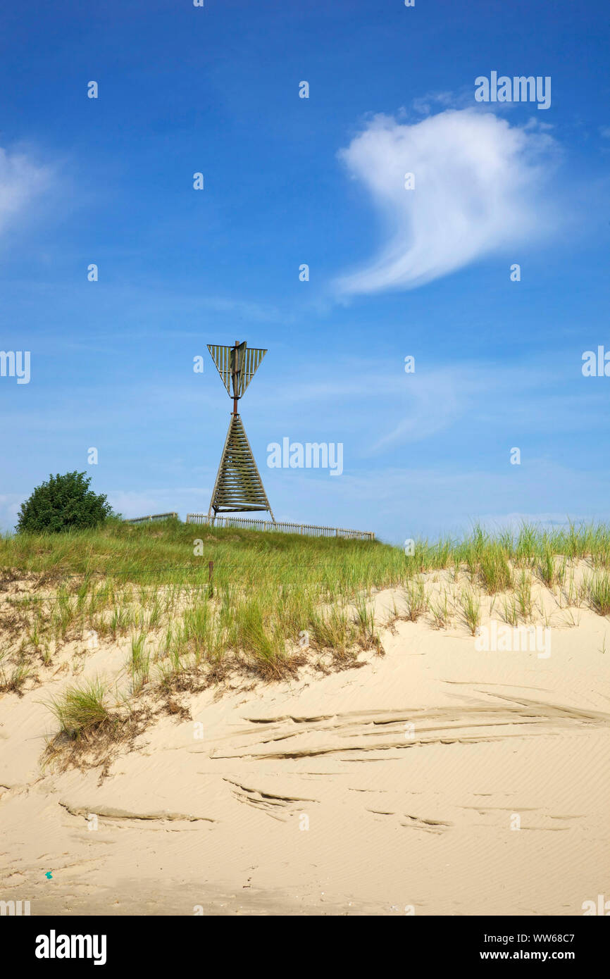 Peilbake su il gabbiano dune nella parte est dell'isola Norderney. Foto Stock