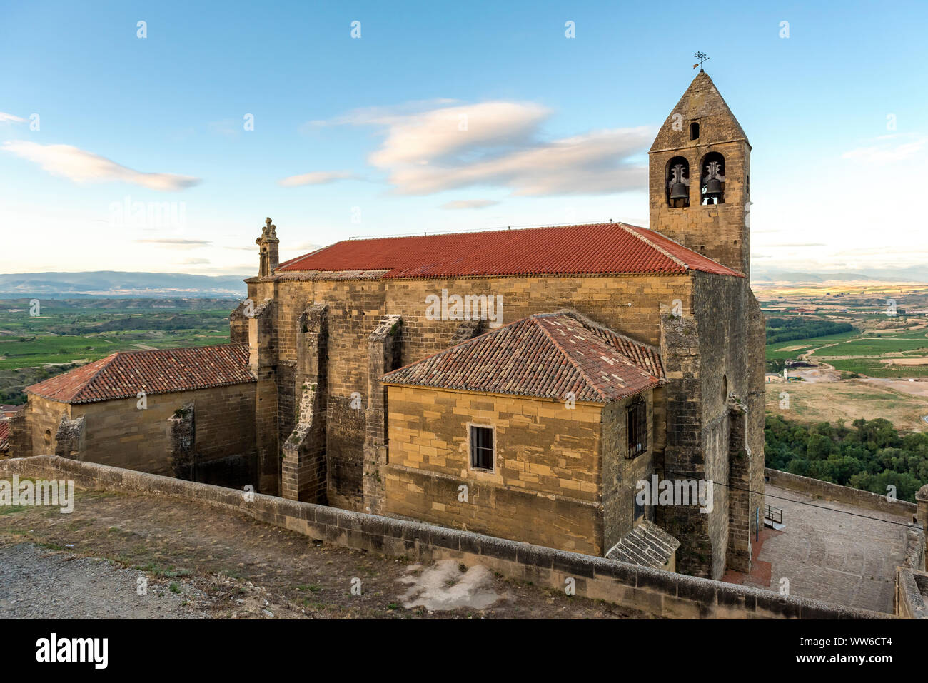 Chiesa parrocchiale di Santa María la Mayor, San Vicente de la Sonsierra, La Rioja, Spagna Foto Stock