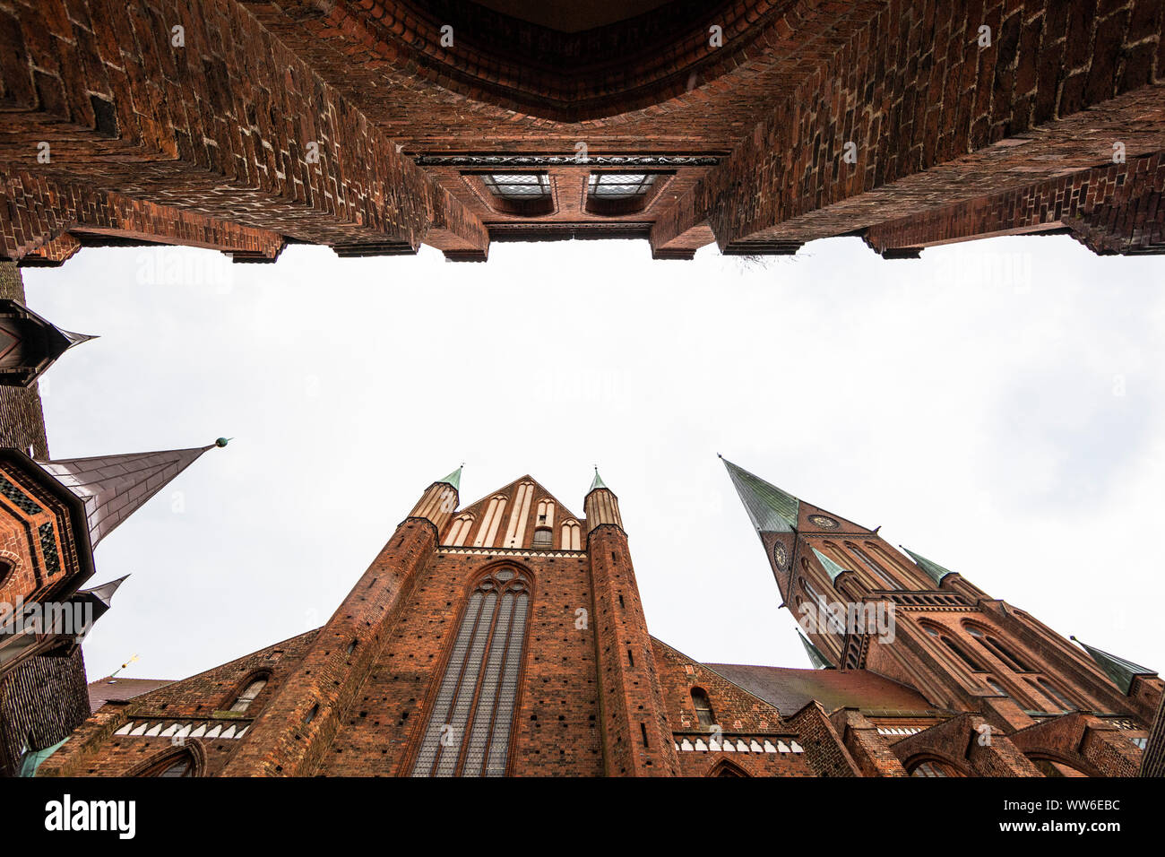 Germania, Mecklenburg-Vorpommern, Schwerin, Cattedrale, Cattedrale corte Foto Stock