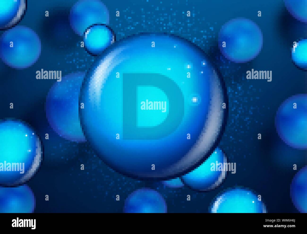 La vitamina D Blue shining pillola capsula icona . Vitamina complesso con formula chimica medica e farmaceutica annunci. Illustrazione Vettoriale Illustrazione Vettoriale