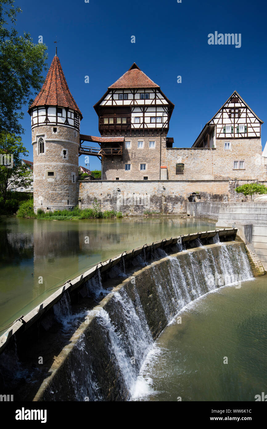 Balinger Zollernschloss, tardo medievale fortezza della città Foto Stock