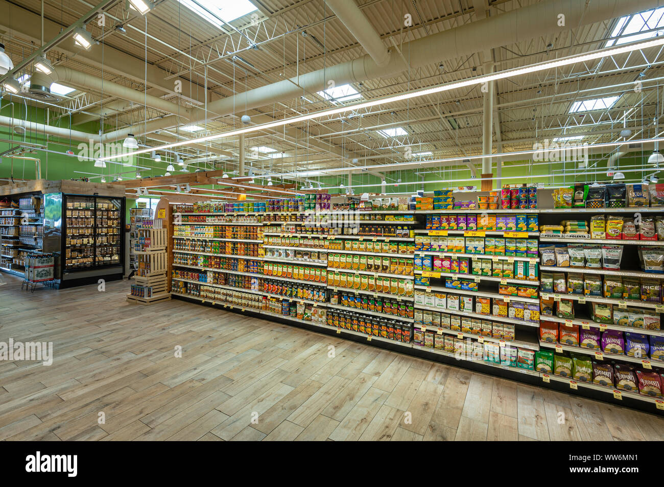American supermercato corsia Foto Stock