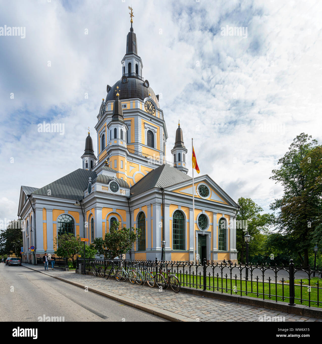 Stoccolma, Svezia. Settembre 2019. Una vista panoramica della Chiesa di Katarina Foto Stock