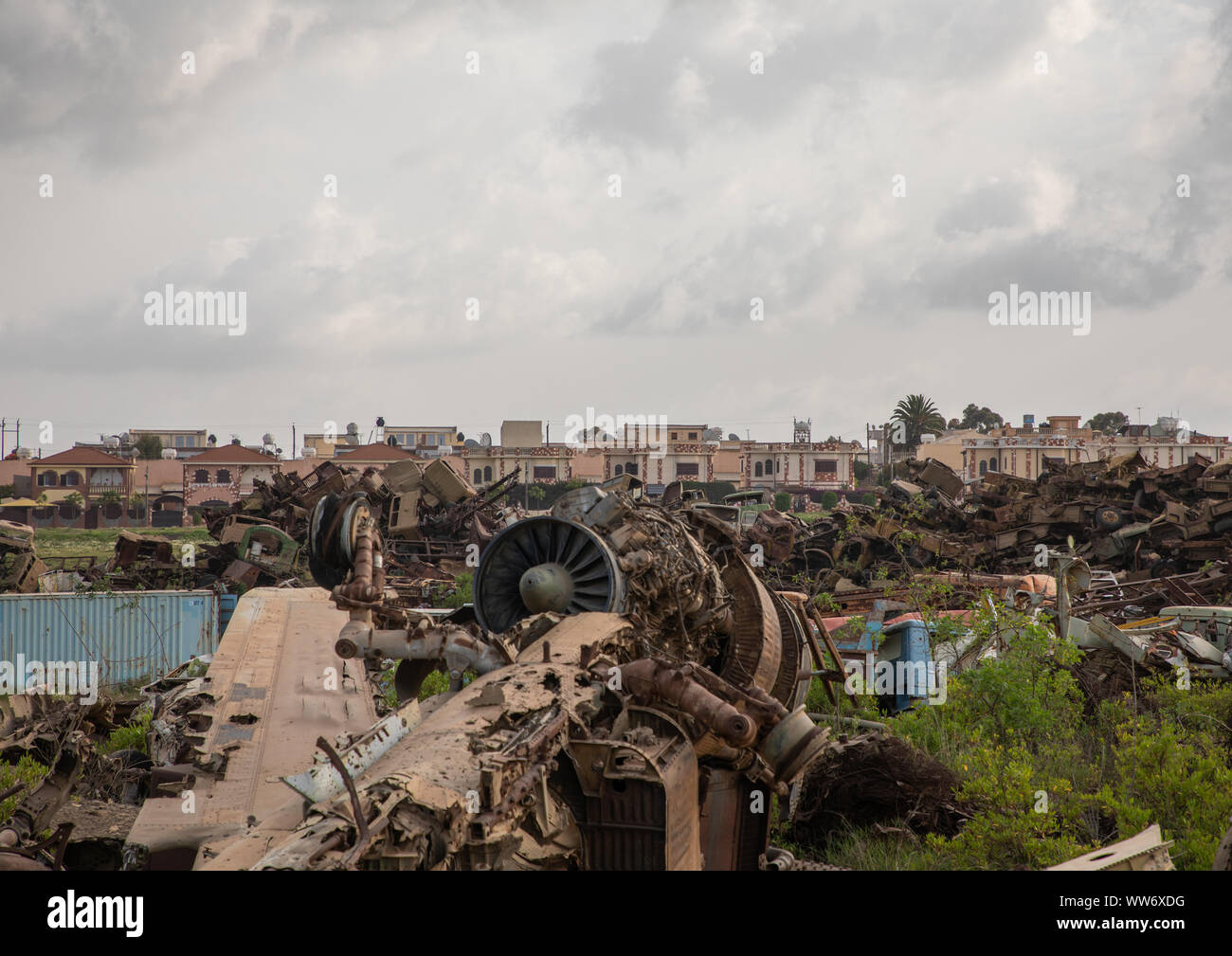 Ville di lusso per gli eroi di guerra di fronte al cimitero del serbatoio, regione centrale di Asmara Eritrea Foto Stock