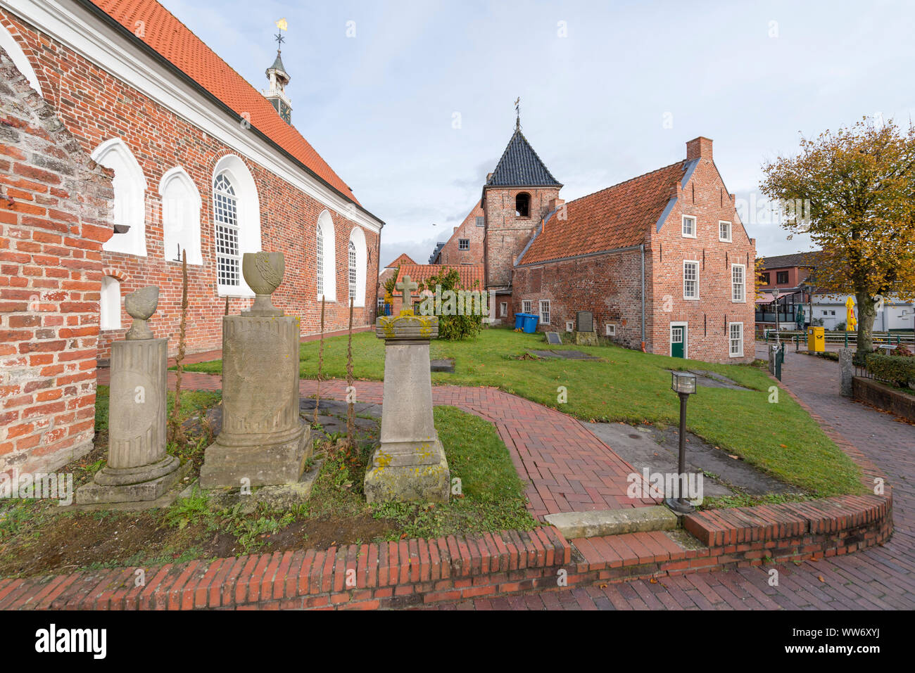 Germania, Bassa Sassonia, Frisia orientale, Protestant-Reformed Greetsieler Chiesa, Foto Stock