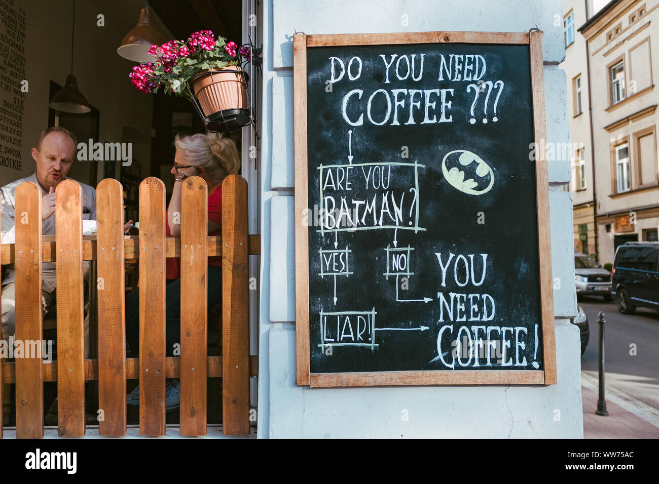 Sulla strada per Cracovia in Polonia Foto Stock