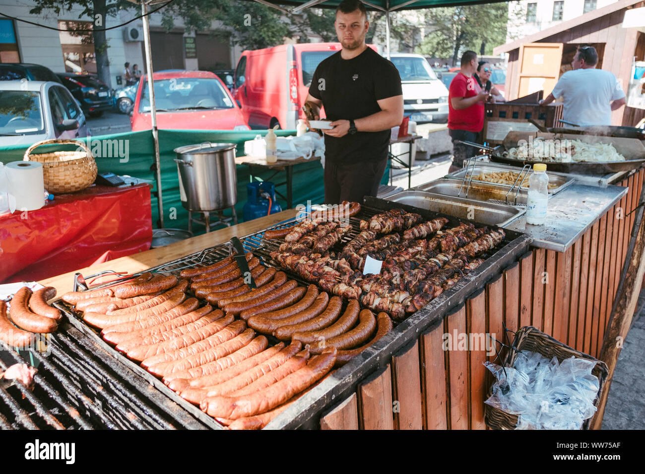 Sulla strada per Cracovia in Polonia Foto Stock
