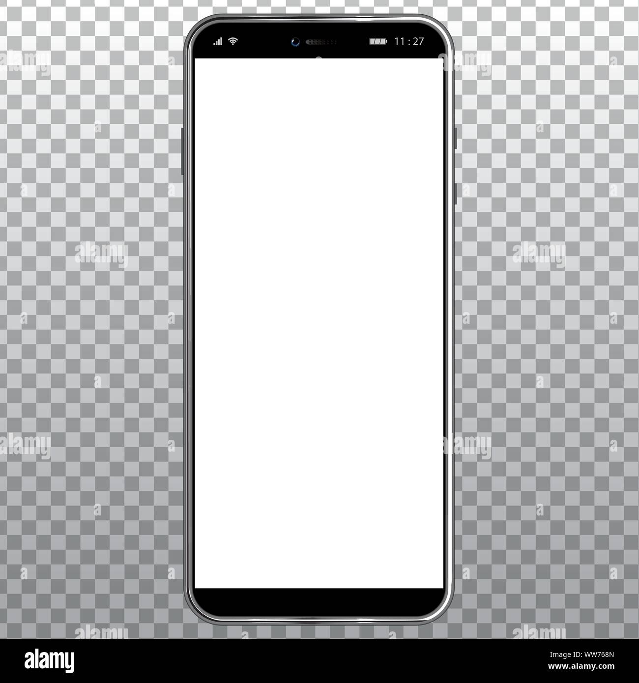 Smartphone vettore isolato su uno sfondo bianco Illustrazione Vettoriale