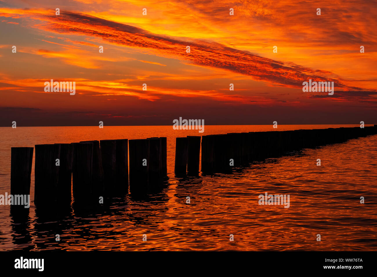 Atmosfera serale presso il Baltic località balneare di Nienhagen Foto Stock