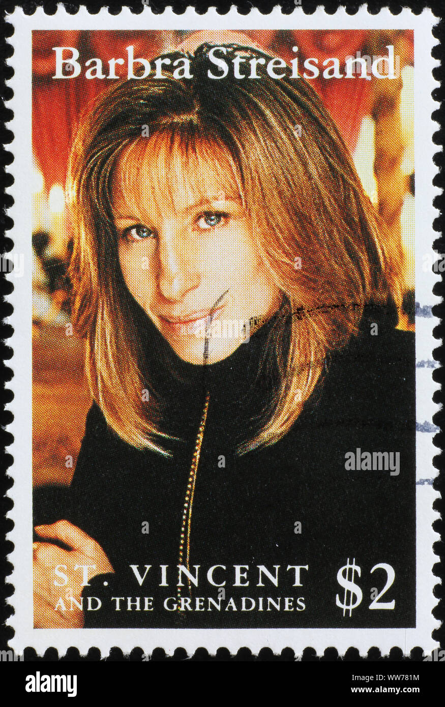 Barbra Streisand su american francobollo Foto Stock