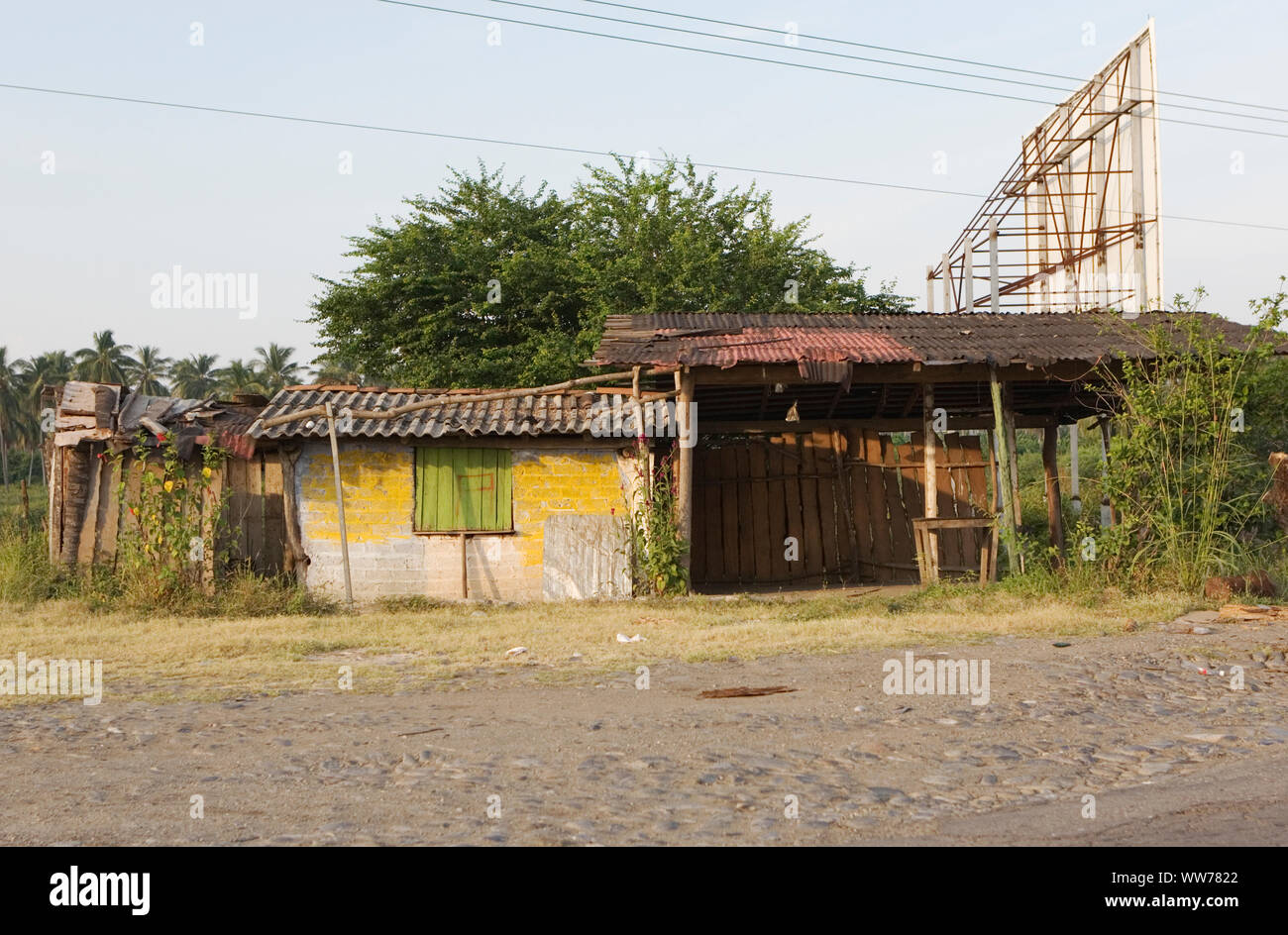 Lato strada non riuscita ristoranti, Messico 2007 Foto Stock