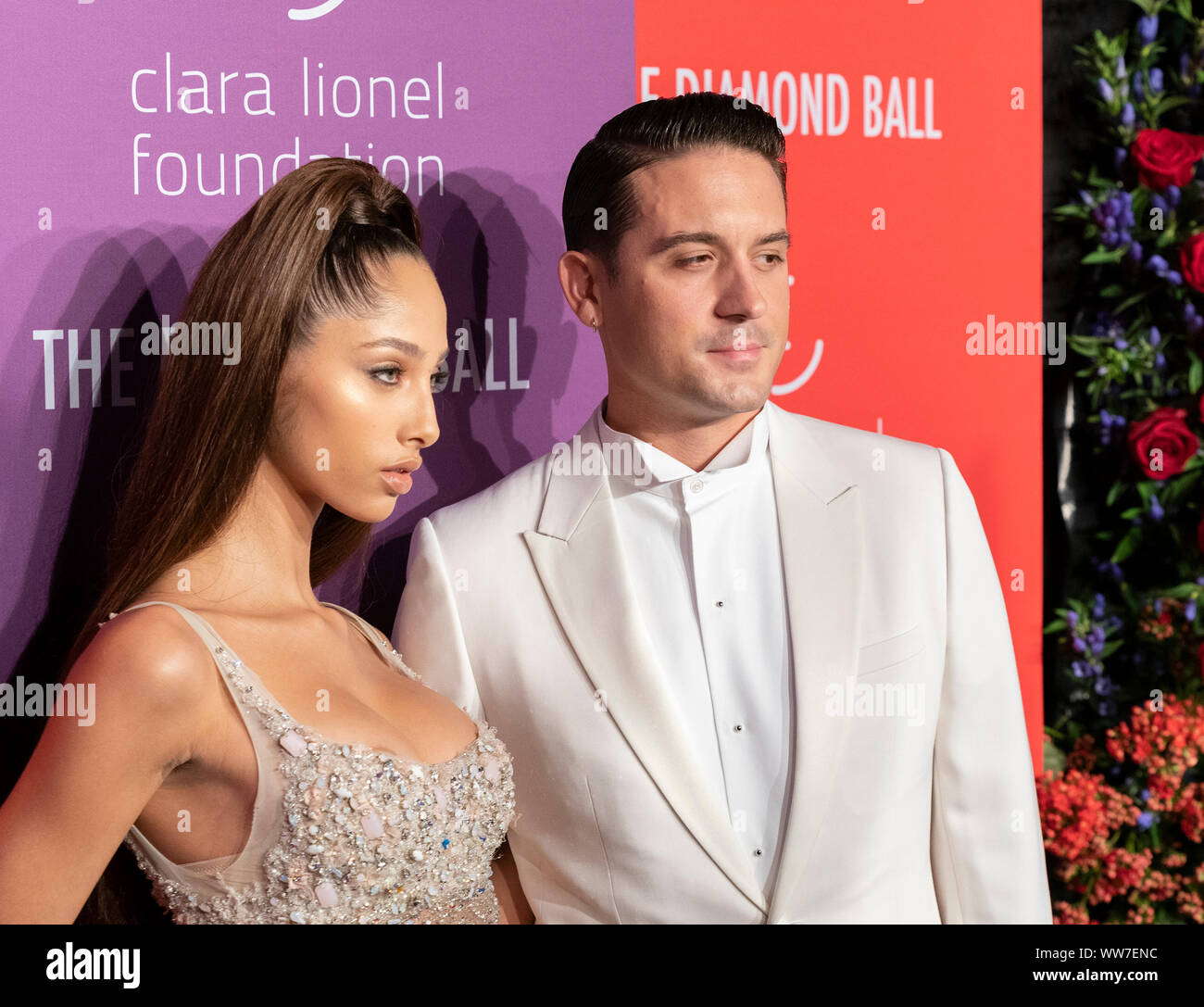Yasmin Wijnaldum e G-Eazy frequentare quinto annuale sfera di diamante che beneficiano della Clara Lionel Foundation presso Cipriani Wall Street (foto di Lev Radin/Pacific Stampa) Foto Stock