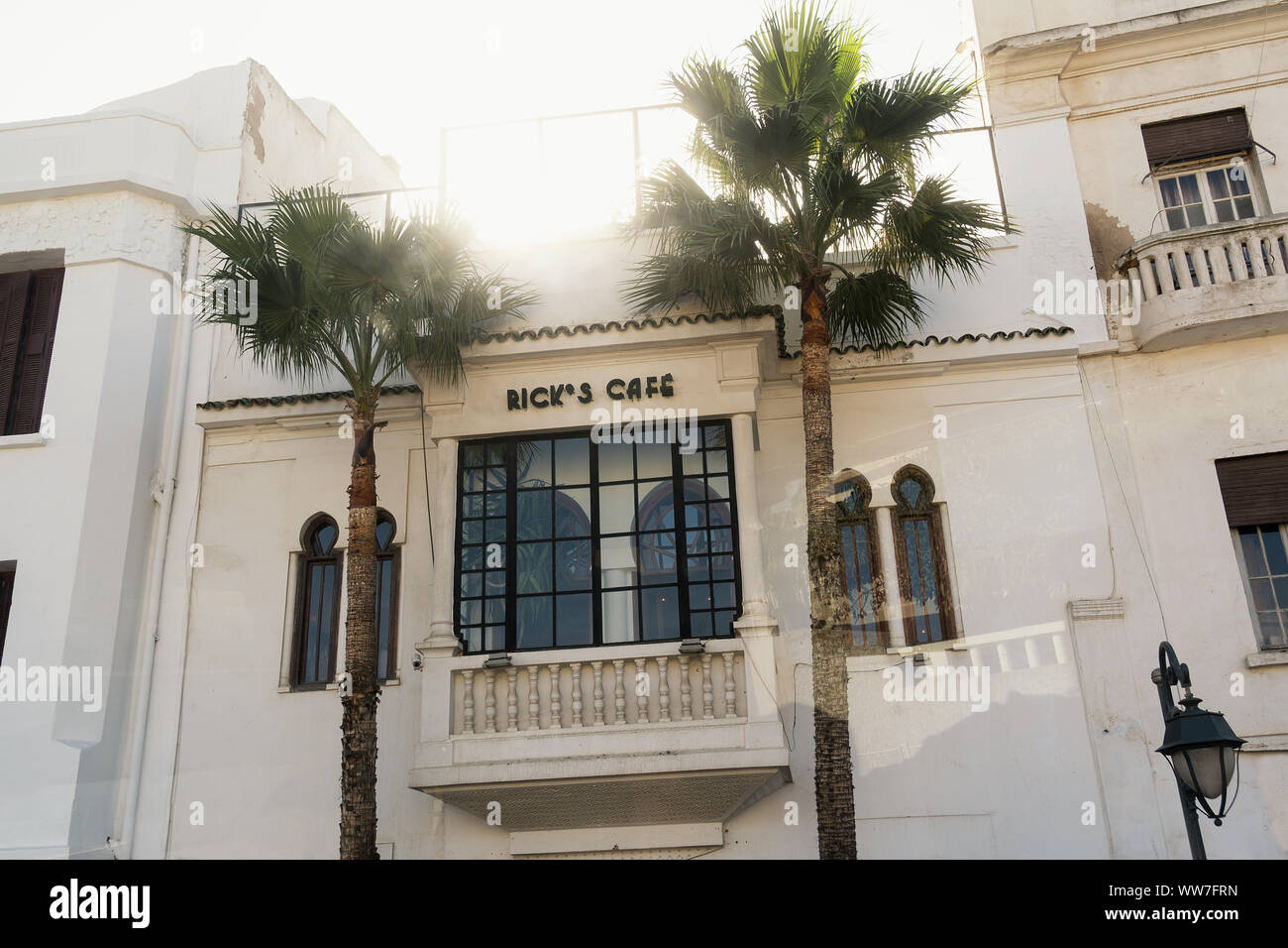 Il Marocco, Casablanca, Rick's CafÃ©, vista dal pullman Foto Stock