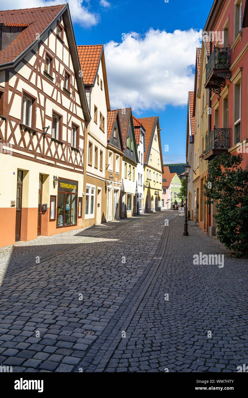 In Germania, in Baviera, scene di strada in Kulmbach Foto Stock