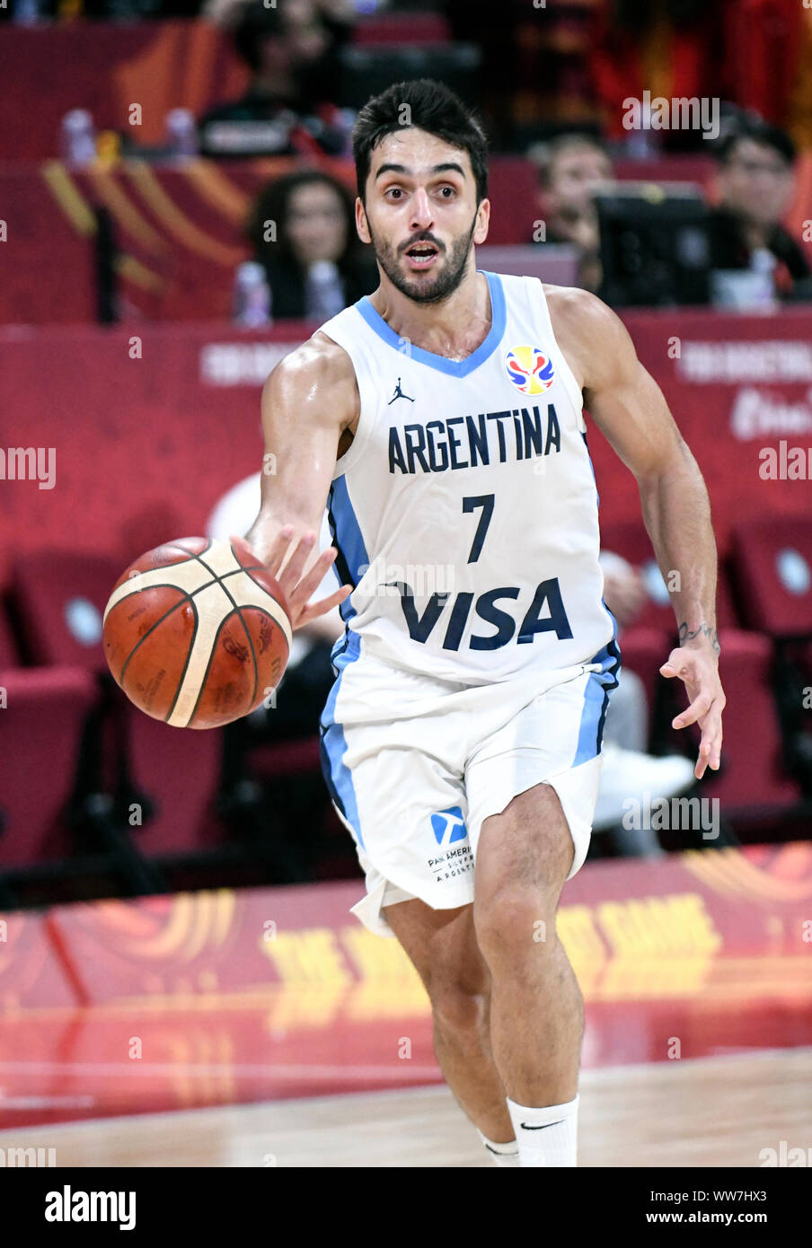 Facundo Campazzo (Argentina). Pallacanestro FIBA World Cup Cina 2019,  Semifinali Foto stock - Alamy