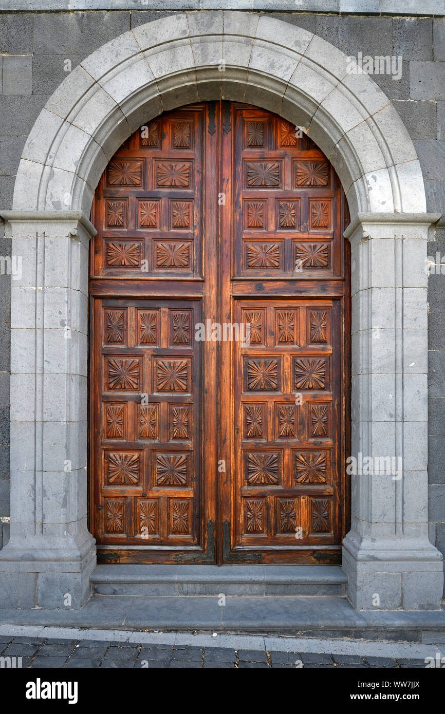 Portale di ingresso monastero Convento Betlemita, Vilaflor de Chasna, Tenerife, Isole Canarie, Spagna Foto Stock