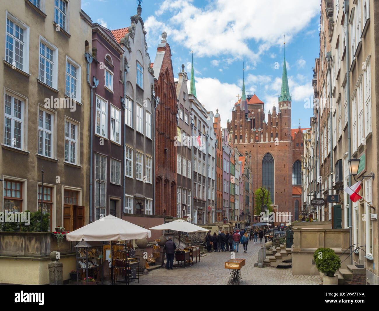 Mariacka Street a Danzica, Polonia Foto Stock