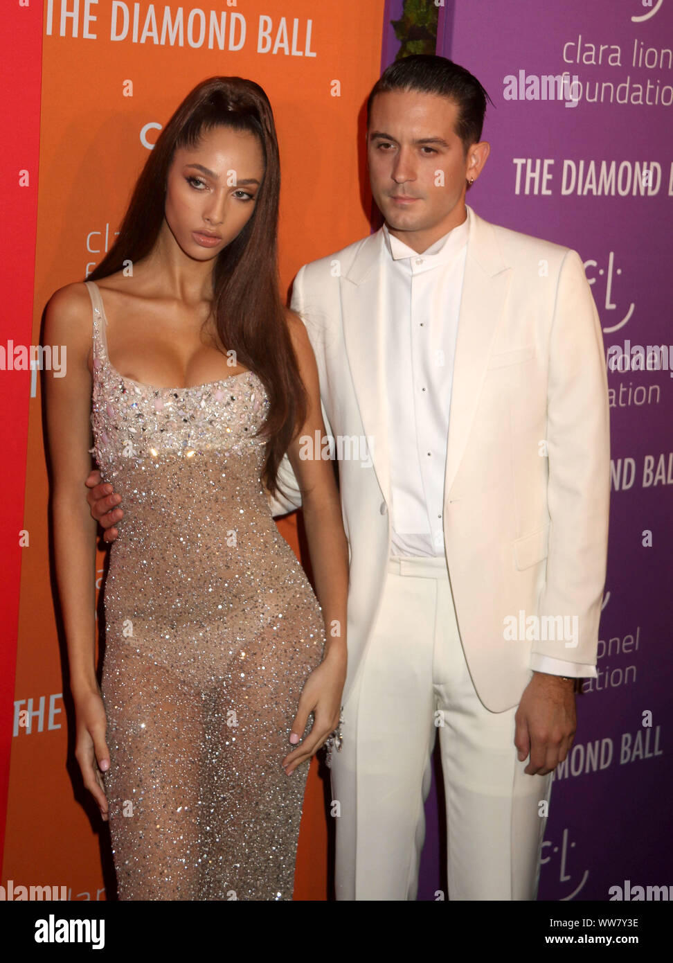 Settembre 12, 2019, New York New York, Stati Uniti d'America: YASMIN WIJNALDUM rapper e G-EAZY frequentare RihannaÃs Quinta Assemblea Annuale Diamond sfera mantenuta a Cipriani Wall Street. (Credito Immagine: © Nancy Kaszerman/ZUMA filo) Foto Stock